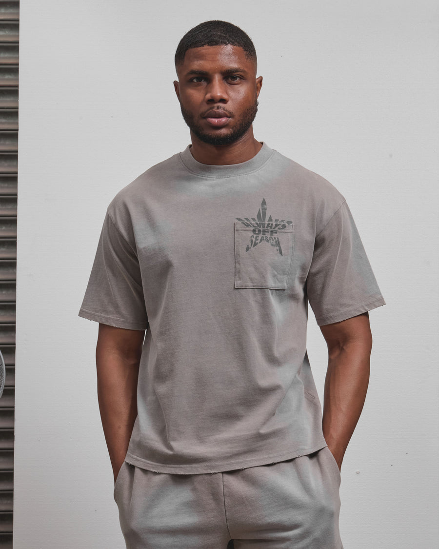 AOS All Star Washed Pocket T-Shirt Grey