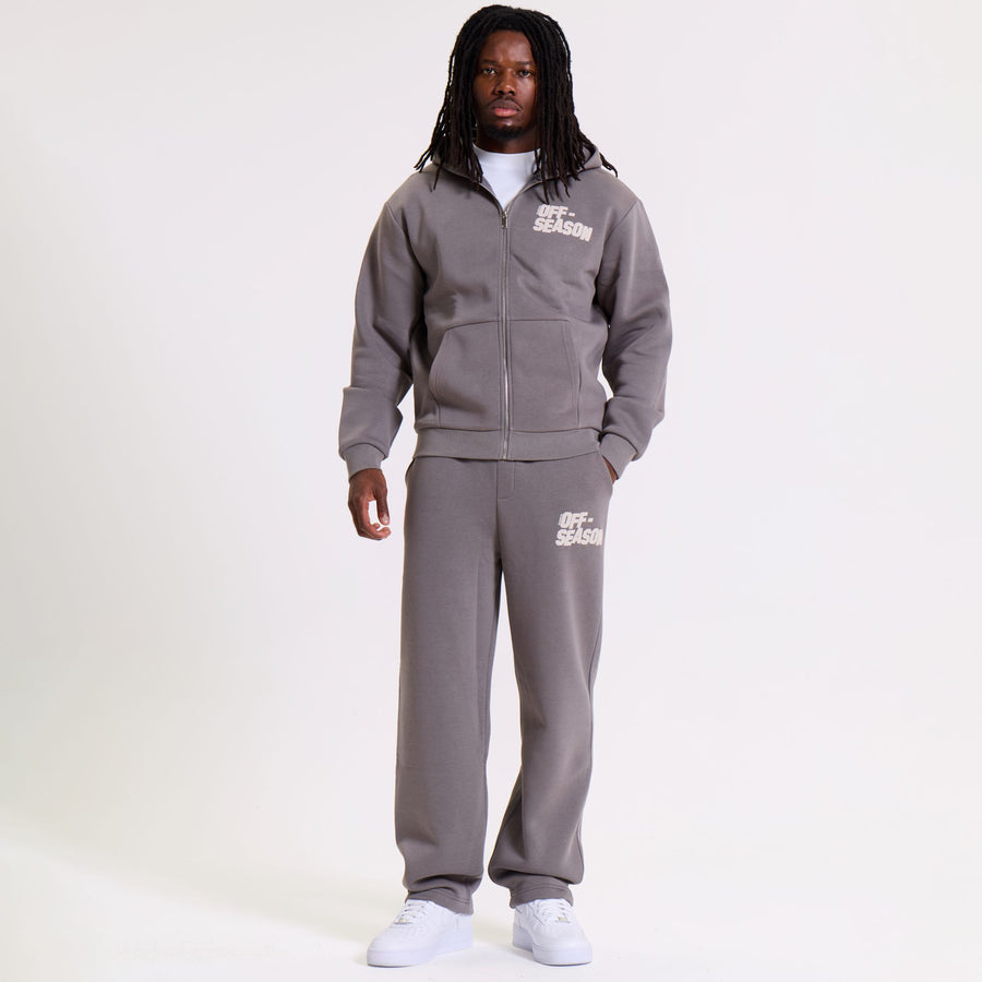 Hollywood Full Zip Hoodie Smoke Rise Grey