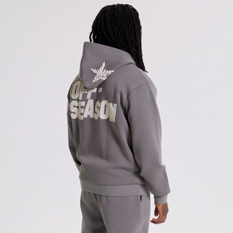 Hollywood Full Zip Hoodie Smoke Rise Grey